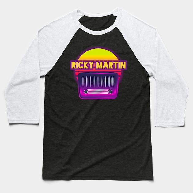 ricky martin retro Baseball T-Shirt by guemudaproject